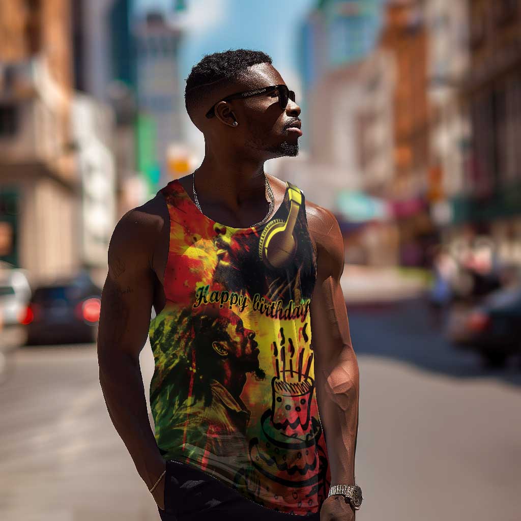 Happy Birthday King of Reggae Men Tank Top LT9