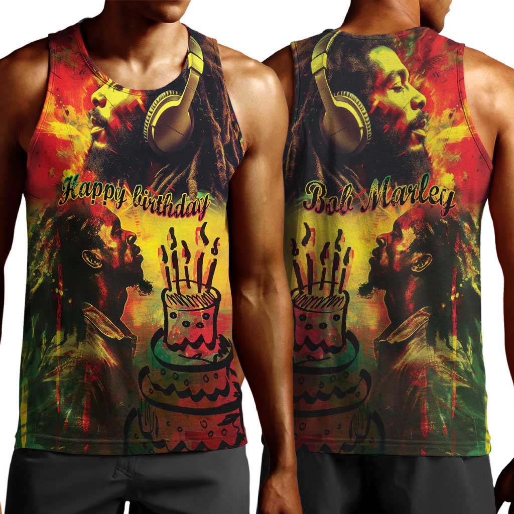 Happy Birthday King of Reggae Men Tank Top LT9