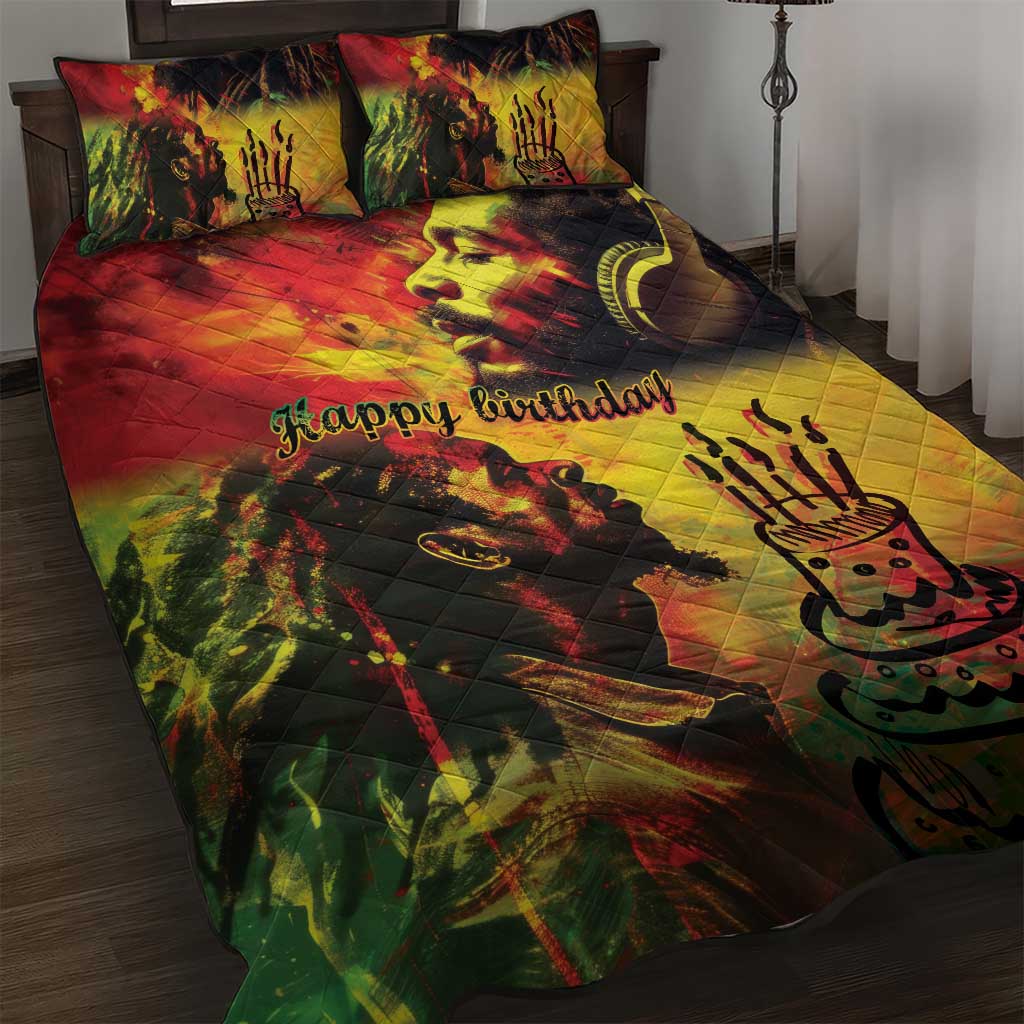 Happy Birthday King of Reggae Quilt Bed Set LT9