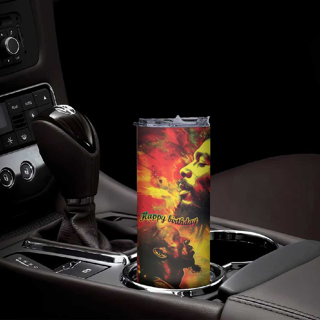 Happy Birthday King of Reggae Skinny Tumbler LT9