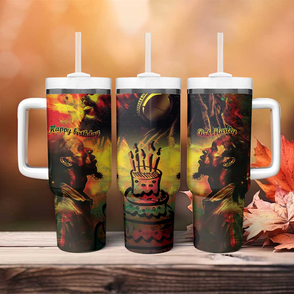 Happy Birthday King of Reggae Tumbler With Handle LT9