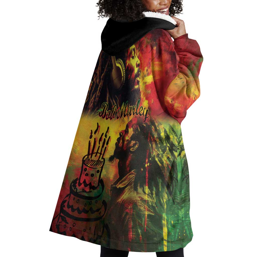 Happy Birthday King of Reggae Wearable Blanket Hoodie LT9