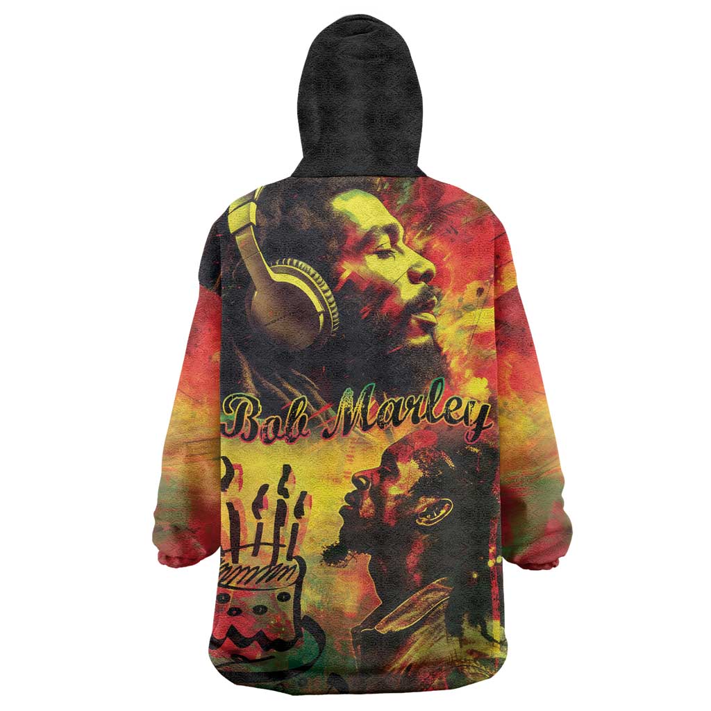 Happy Birthday King of Reggae Wearable Blanket Hoodie LT9