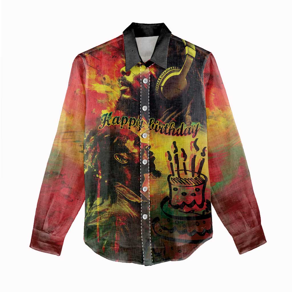 Happy Birthday King of Reggae Women Casual Shirt LT9