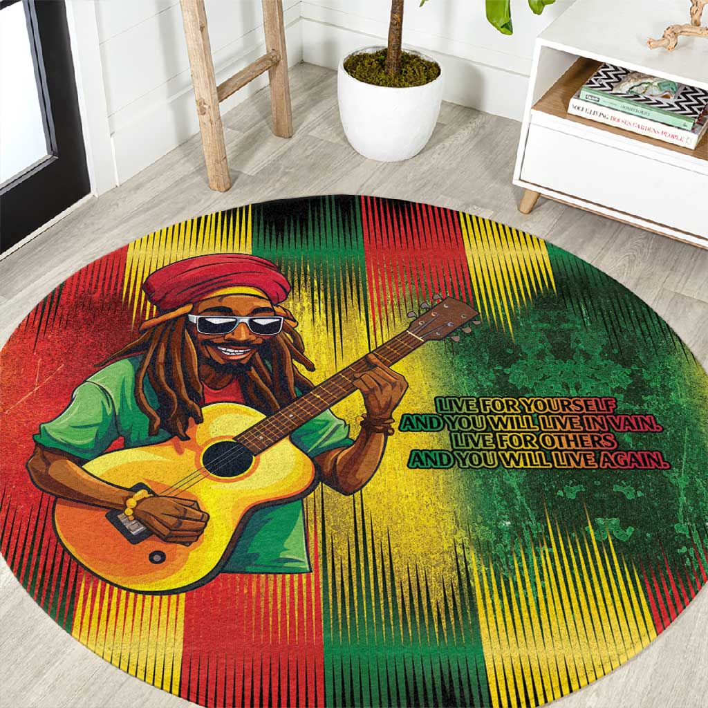 Honoring Reggae Legend Bob Birthday Round Carpet LT9