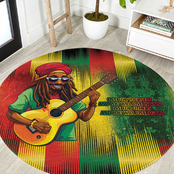 Honoring Reggae Legend Bob Birthday Round Carpet LT9