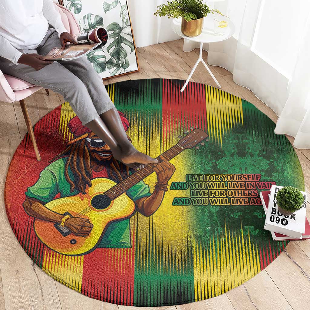 Honoring Reggae Legend Bob Birthday Round Carpet LT9