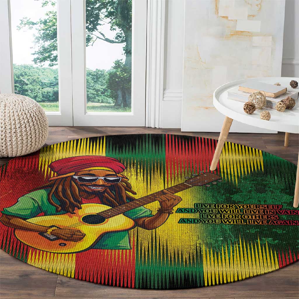 Honoring Reggae Legend Bob Birthday Round Carpet LT9