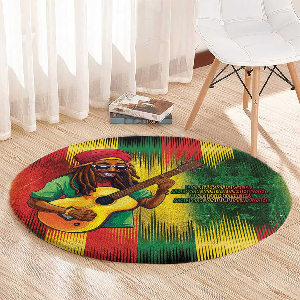 Honoring Reggae Legend Bob Birthday Round Carpet LT9