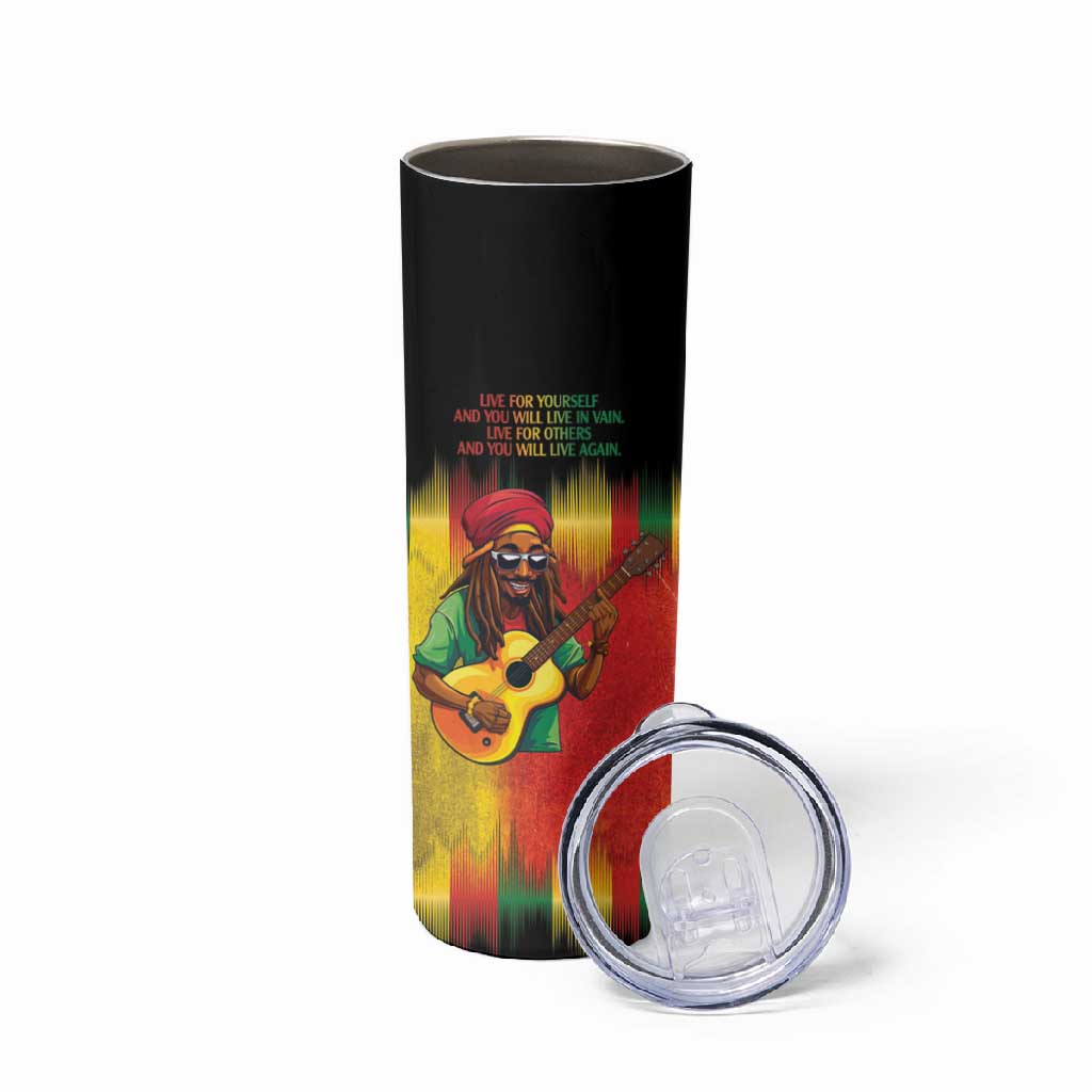Honoring Reggae Legend Bob Birthday Skinny Tumbler LT9
