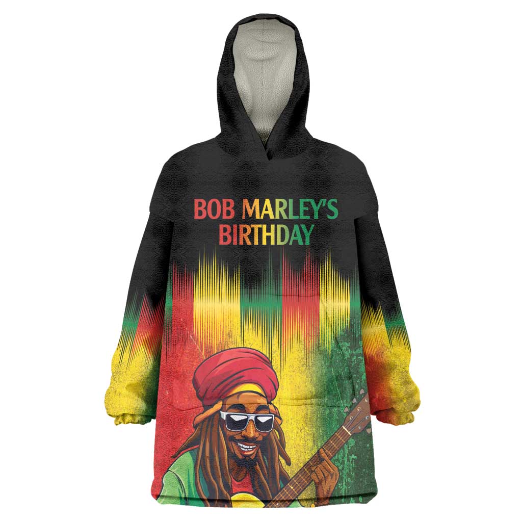 Honoring Reggae Legend Bob Birthday Wearable Blanket Hoodie LT9