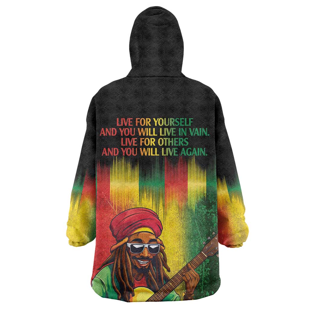 Honoring Reggae Legend Bob Birthday Wearable Blanket Hoodie LT9