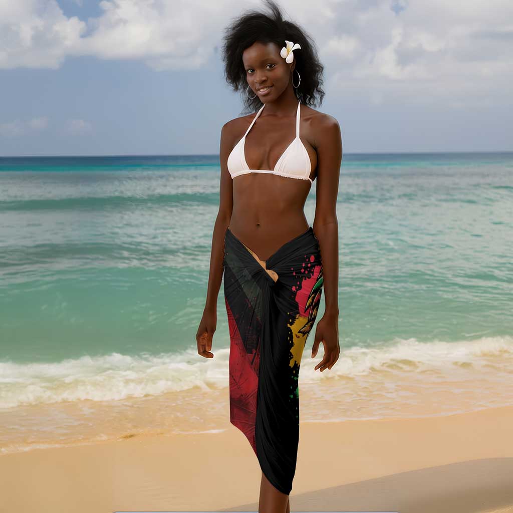 Black Jamaican Sarong Rastafarian Lion One Love LT9