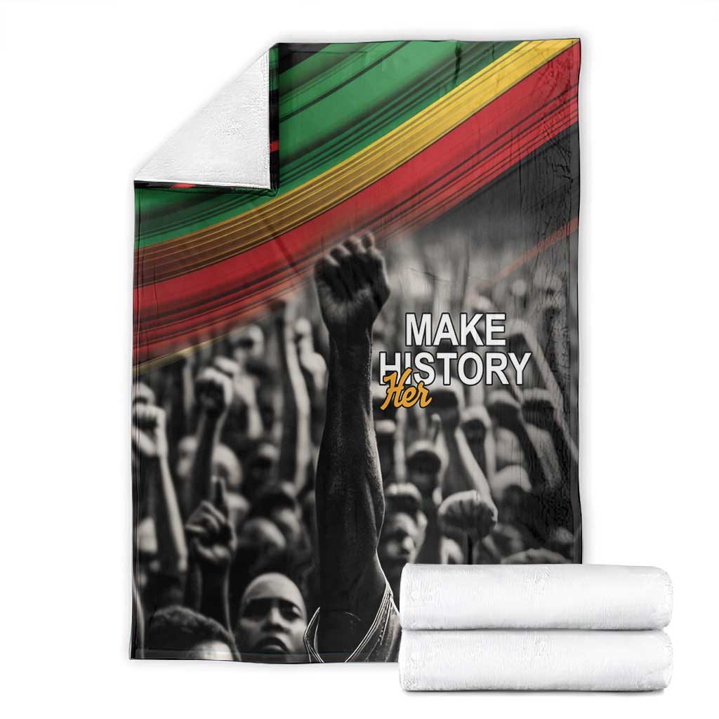 African-American History Month Blanket Black Power Hand Make His-Herstories LT9