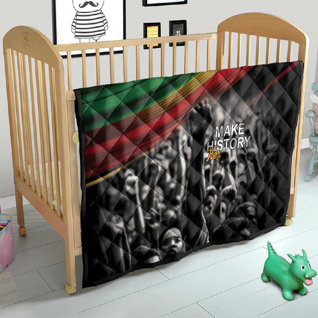 African-American History Month Quilt Black Power Hand Make His-Herstories LT9