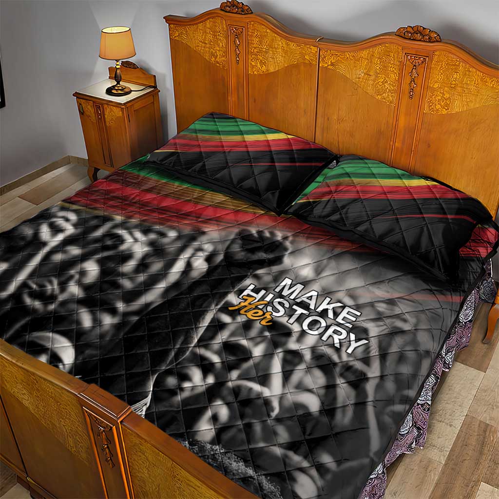 African-American History Month Quilt Bed Set Black Power Hand Make His-Herstories LT9