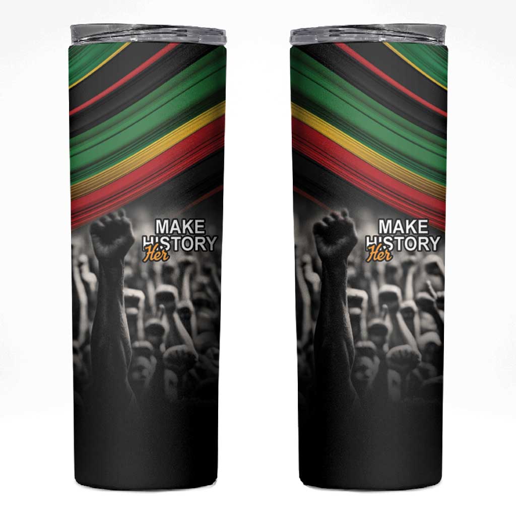 African-American History Month Skinny Tumbler Black Power Hand Make His-Herstories LT9