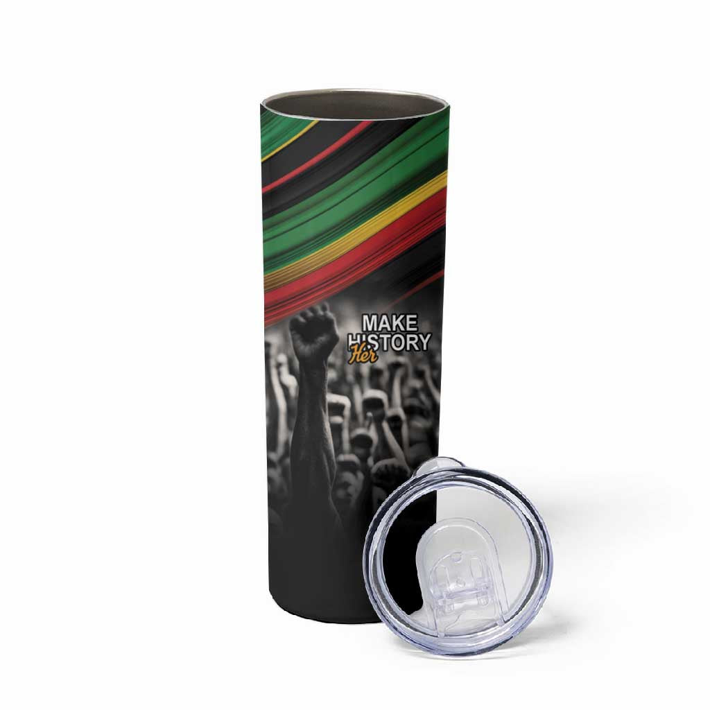 African-American History Month Skinny Tumbler Black Power Hand Make His-Herstories LT9