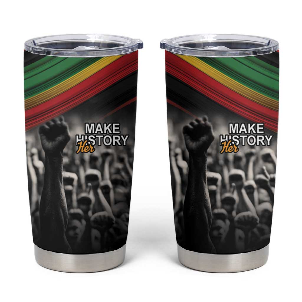 African-American History Month Tumbler Cup Black Power Hand Make His-Herstories LT9