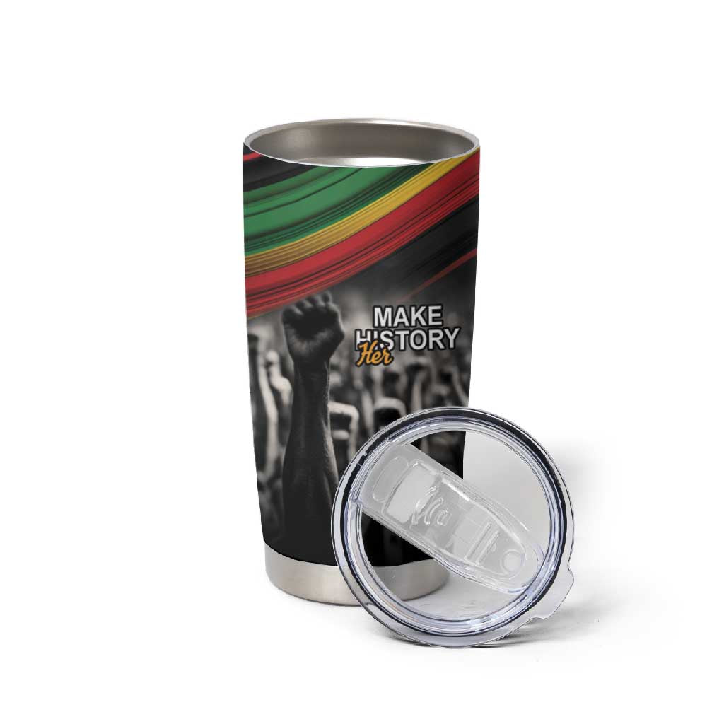 African-American History Month Tumbler Cup Black Power Hand Make His-Herstories LT9