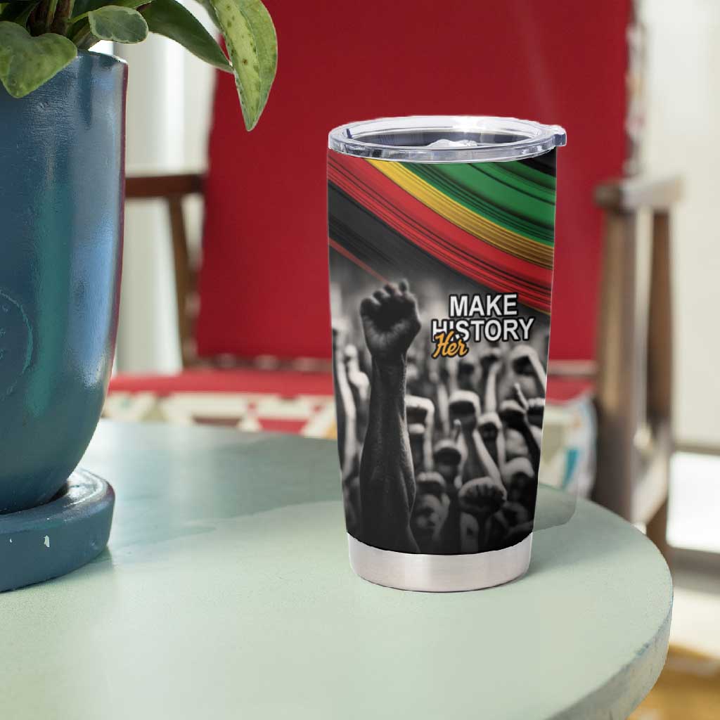 African-American History Month Tumbler Cup Black Power Hand Make His-Herstories LT9