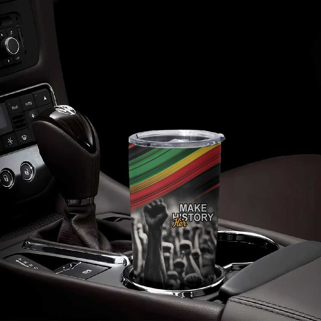 African-American History Month Tumbler Cup Black Power Hand Make His-Herstories LT9