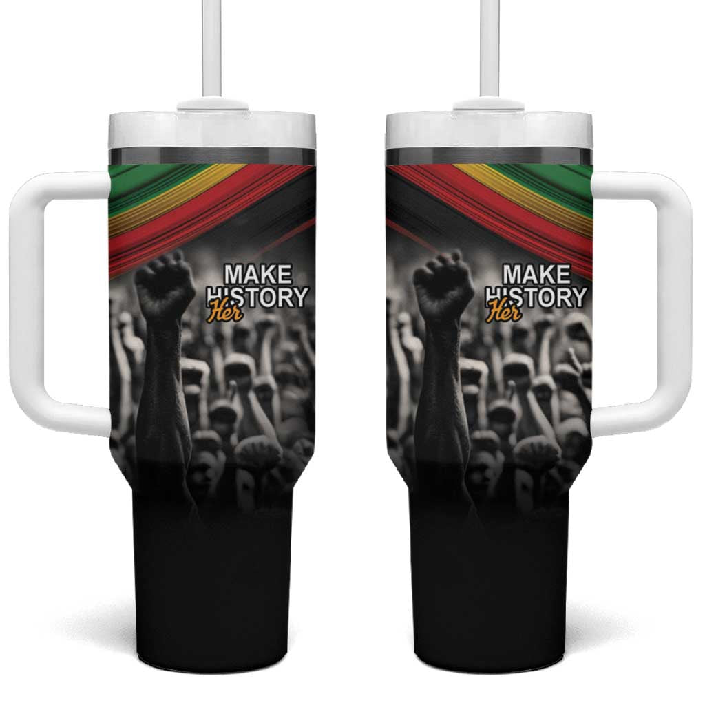 African-American History Month Tumbler With Handle Black Power Hand Make His-Herstories LT9