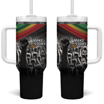 African-American History Month Tumbler With Handle Black Power Hand Make His-Herstories LT9