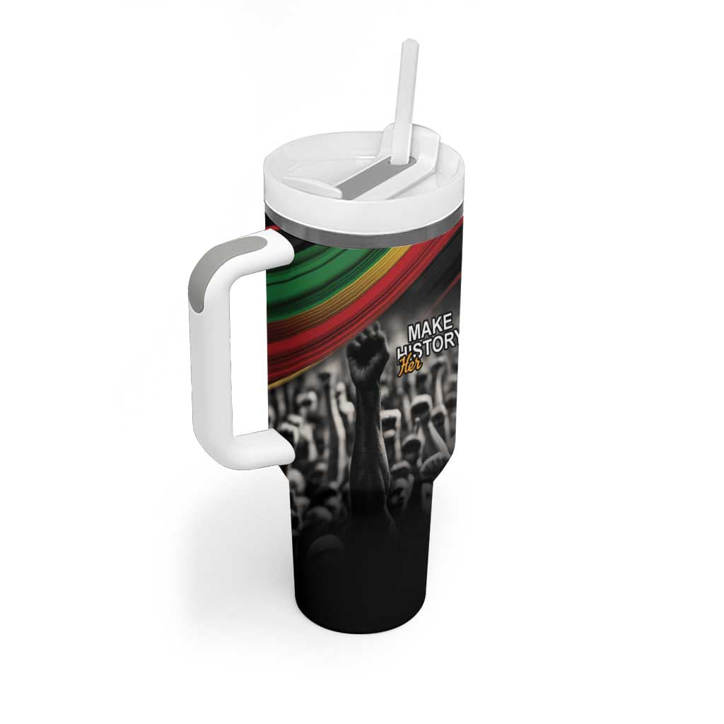 African-American History Month Tumbler With Handle Black Power Hand Make His-Herstories LT9