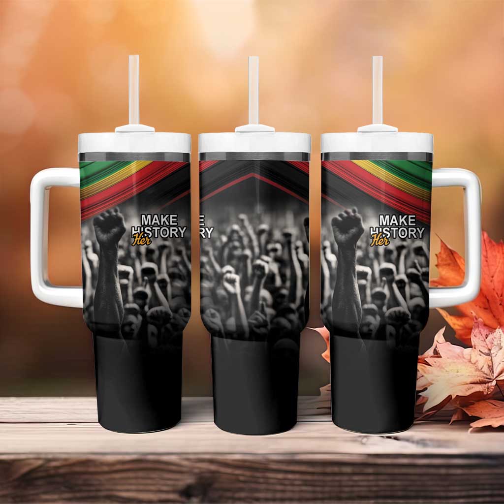 African-American History Month Tumbler With Handle Black Power Hand Make His-Herstories LT9