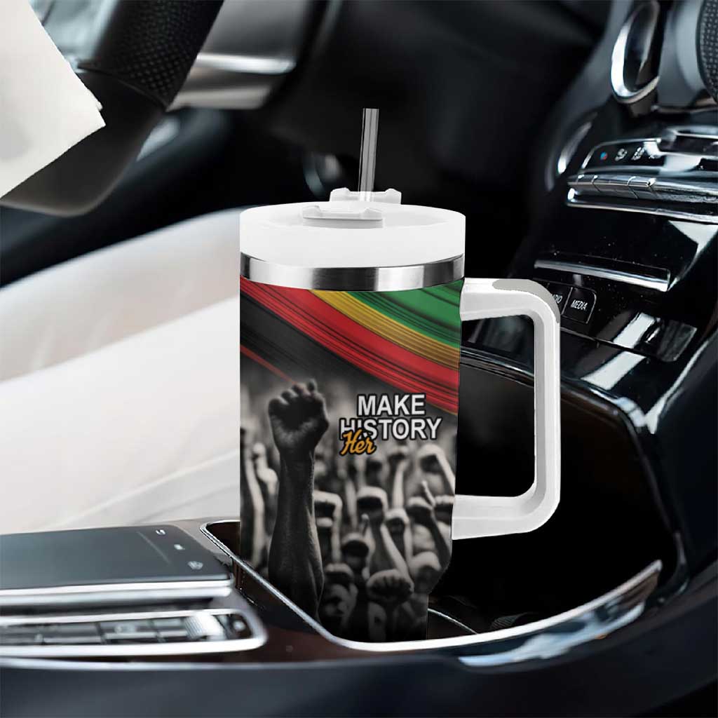 African-American History Month Tumbler With Handle Black Power Hand Make His-Herstories LT9