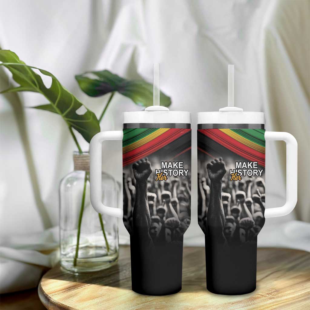 African-American History Month Tumbler With Handle Black Power Hand Make His-Herstories LT9