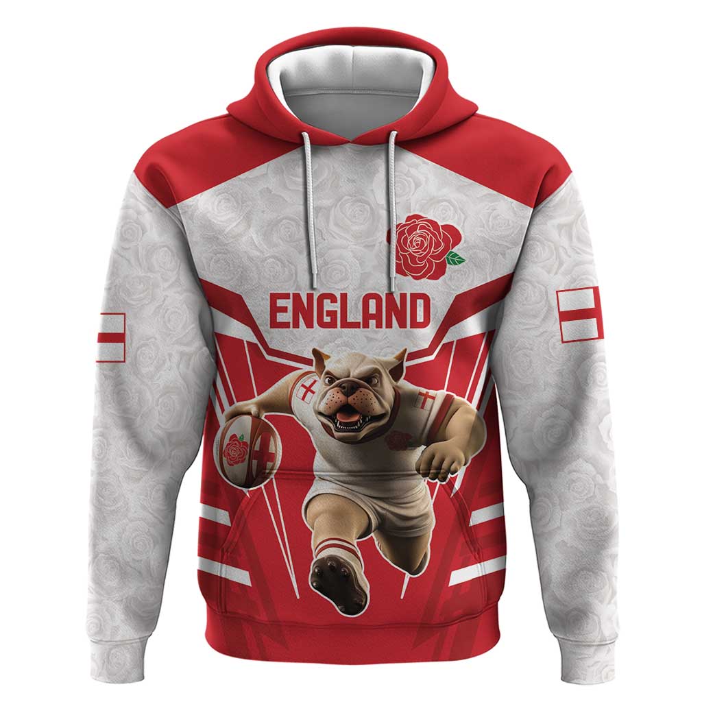 England Rugby Custom Hoodie English Bull Dog Mascot Sporty LT9