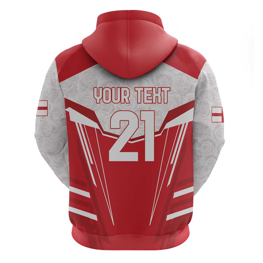 England Rugby Custom Hoodie English Bull Dog Mascot Sporty LT9