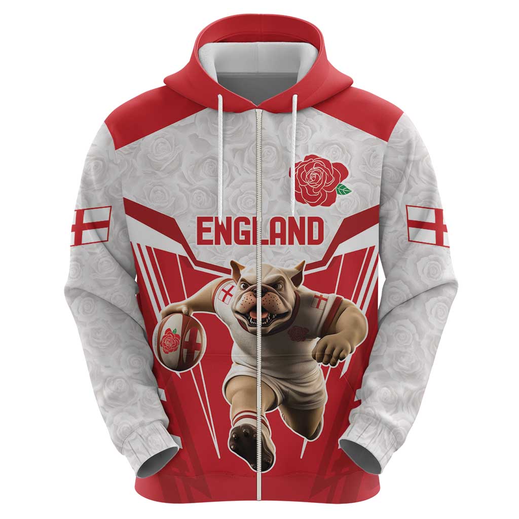 England Rugby Custom Hoodie English Bull Dog Mascot Sporty LT9