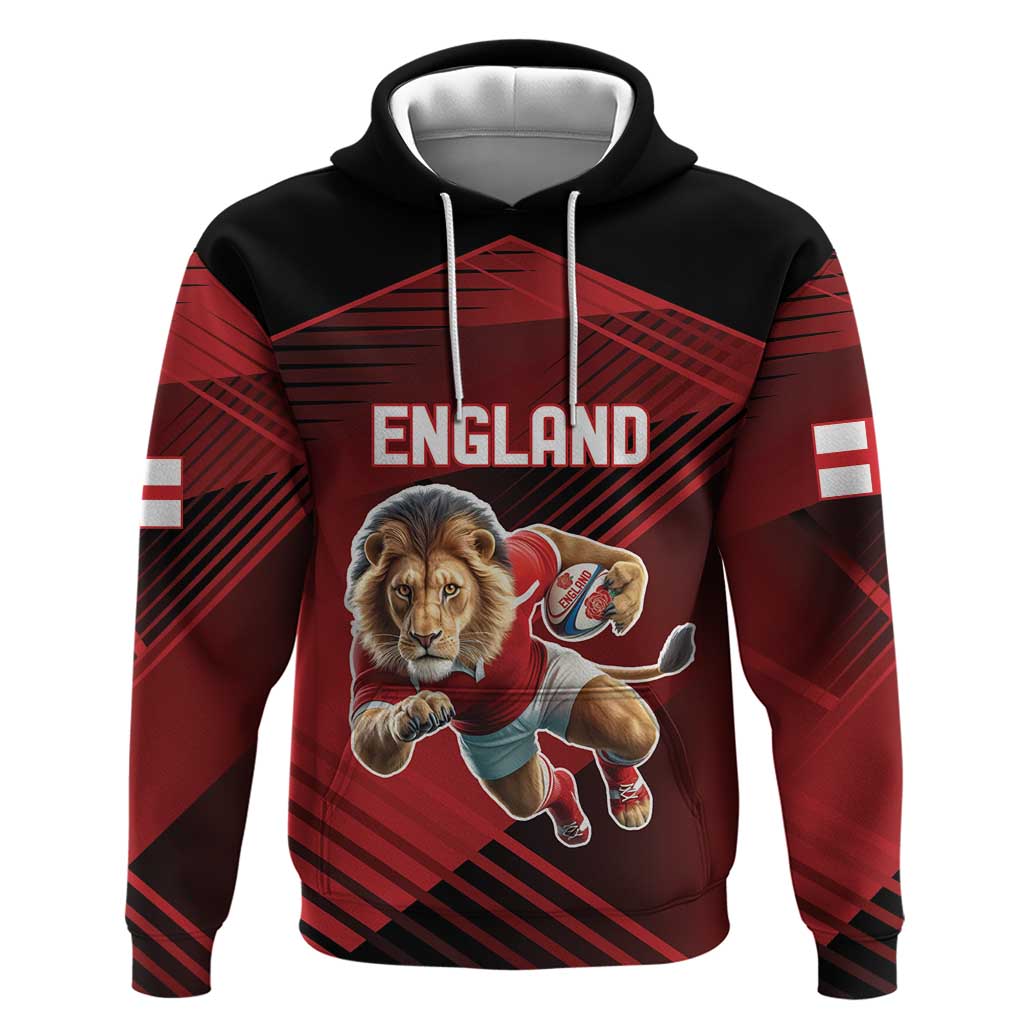 England Rugby Custom Hoodie Lion Mascot Sporty LT9