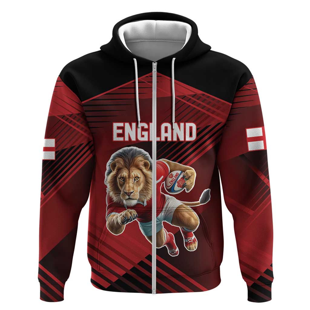 England Rugby Custom Hoodie Lion Mascot Sporty LT9