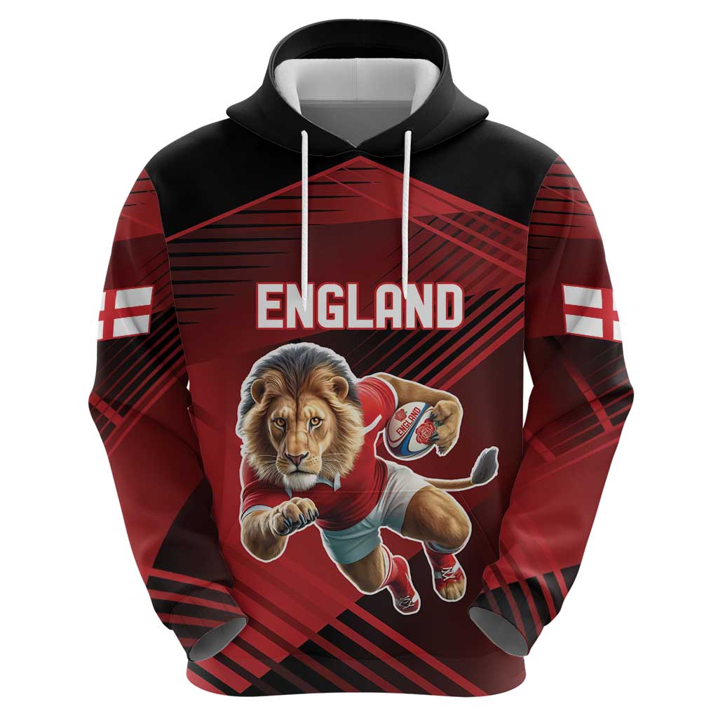 England Rugby Custom Hoodie Lion Mascot Sporty LT9
