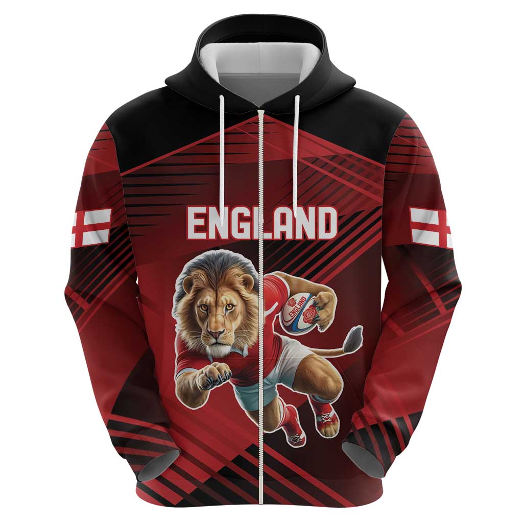 England Rugby Custom Hoodie Lion Mascot Sporty LT9