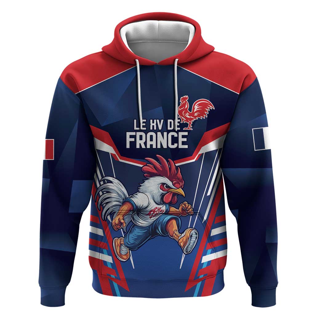 France Rugby Custom Hoodie Coq Gaulois Never Less Than Everything LT9