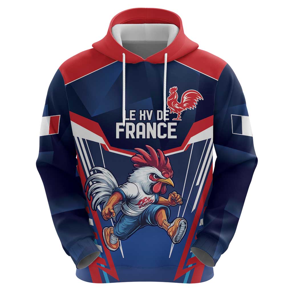 France Rugby Custom Hoodie Coq Gaulois Never Less Than Everything LT9