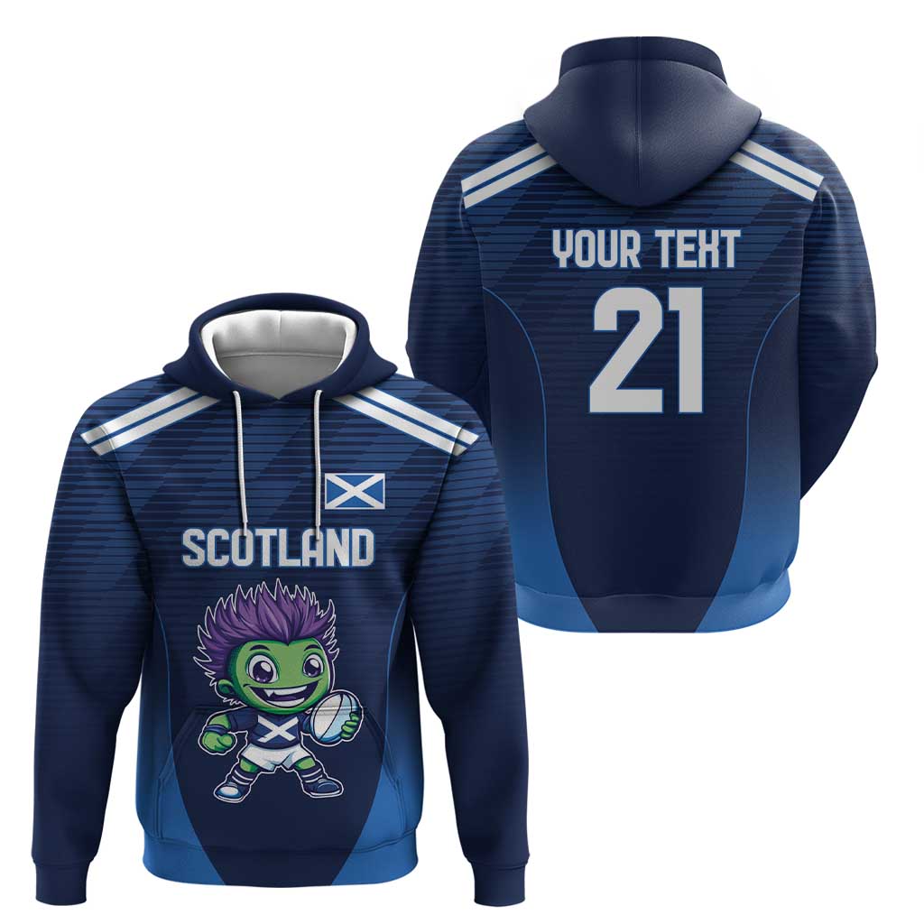 Scotland Rugby Custom Hoodie Thistle Mascot Go Scottish! LT9