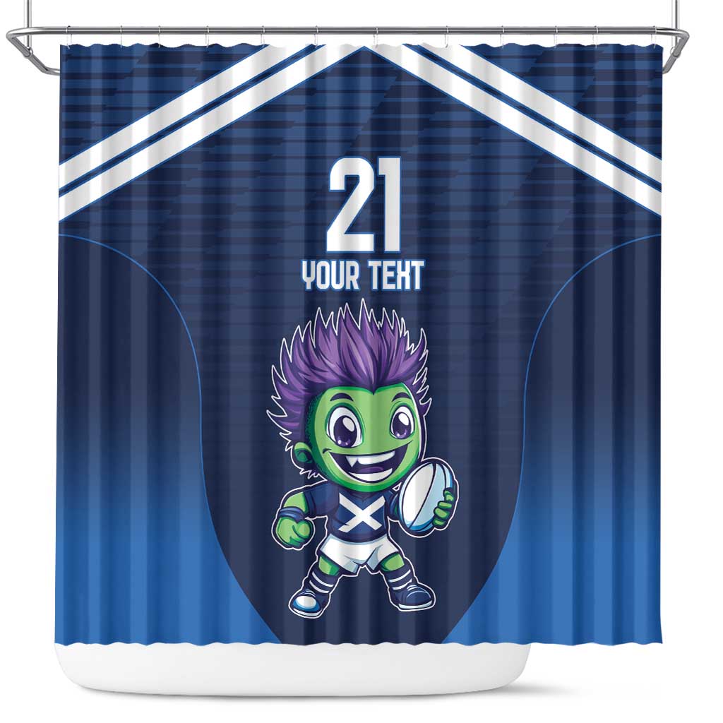Scotland Rugby Custom Shower Curtain Thistle Mascot Go Scottish! LT9