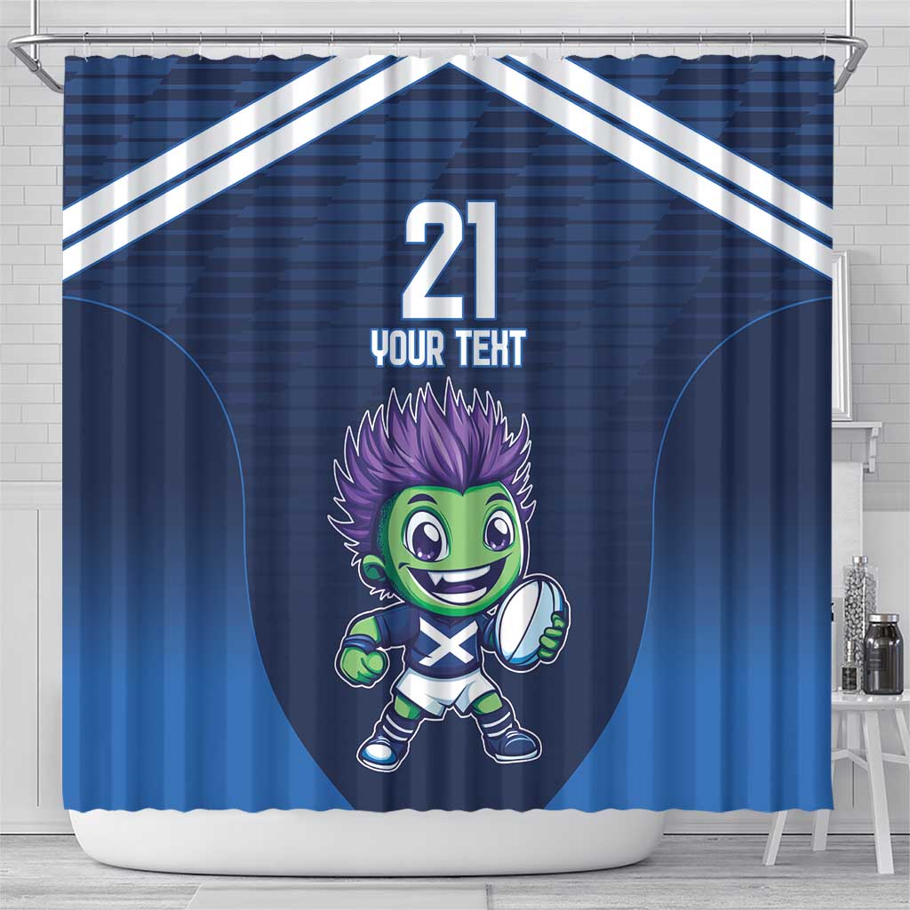 Scotland Rugby Custom Shower Curtain Thistle Mascot Go Scottish! LT9