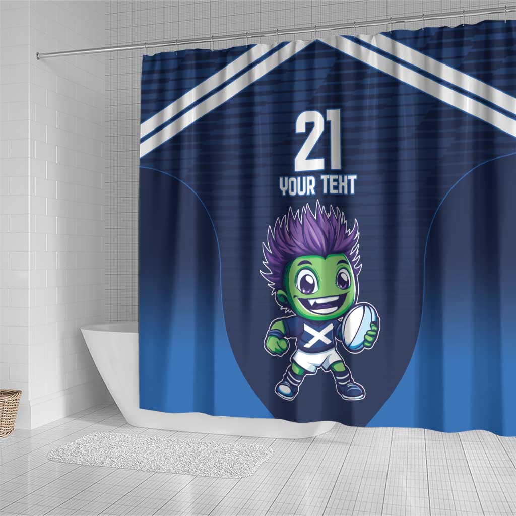 Scotland Rugby Custom Shower Curtain Thistle Mascot Go Scottish! LT9