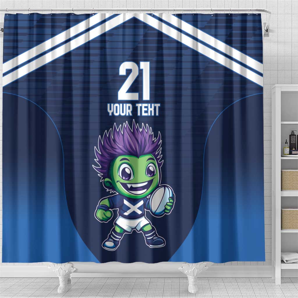 Scotland Rugby Custom Shower Curtain Thistle Mascot Go Scottish! LT9