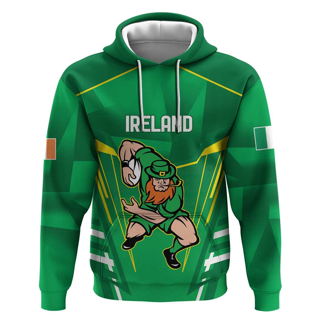 Ireland Rugby Custom Hoodie Irish Warrior Mascot Go Shamrock LT9