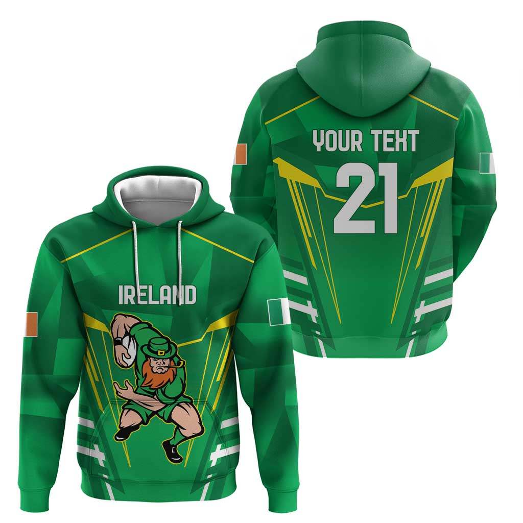 Ireland Rugby Custom Hoodie Irish Warrior Mascot Go Shamrock LT9