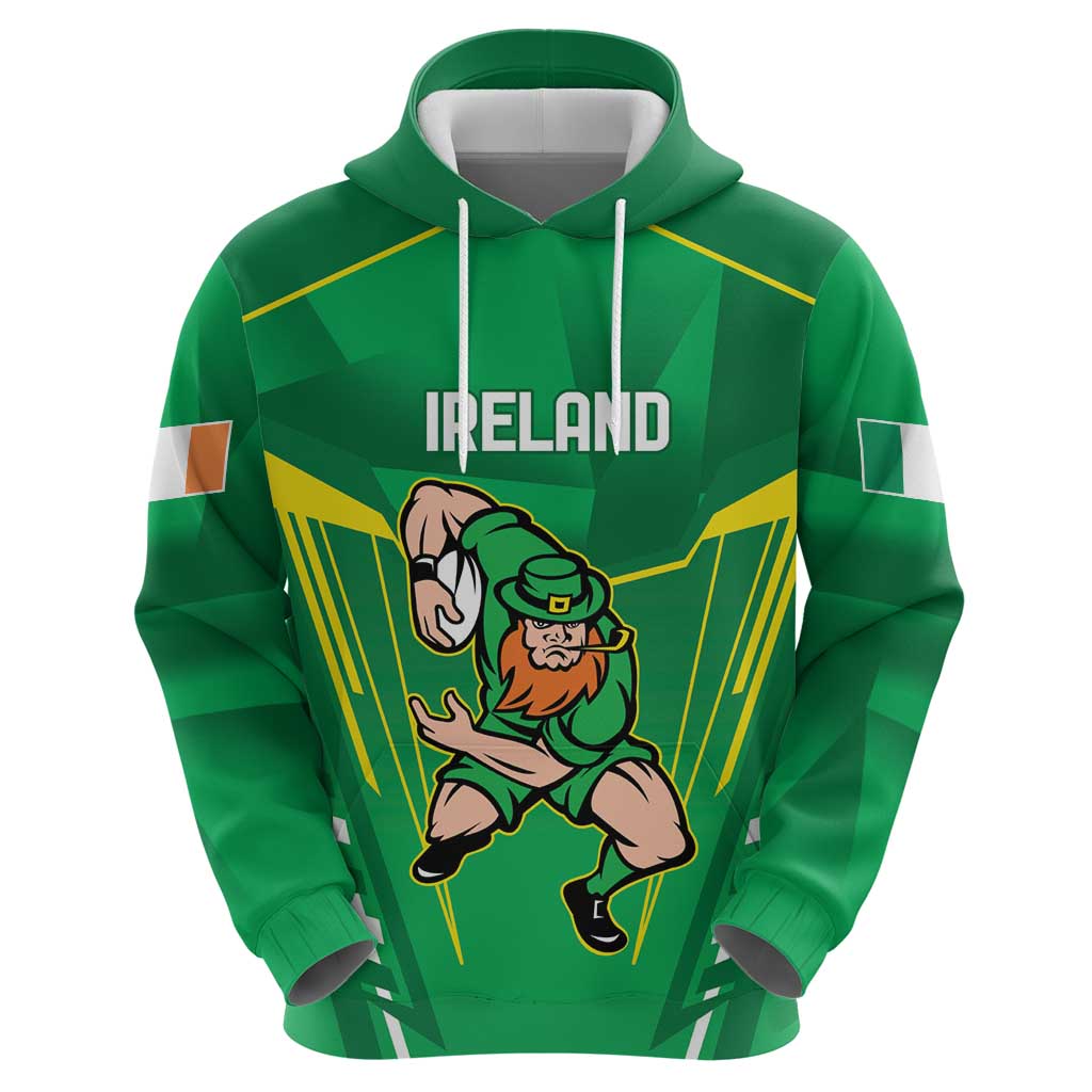 Ireland Rugby Custom Hoodie Irish Warrior Mascot Go Shamrock LT9