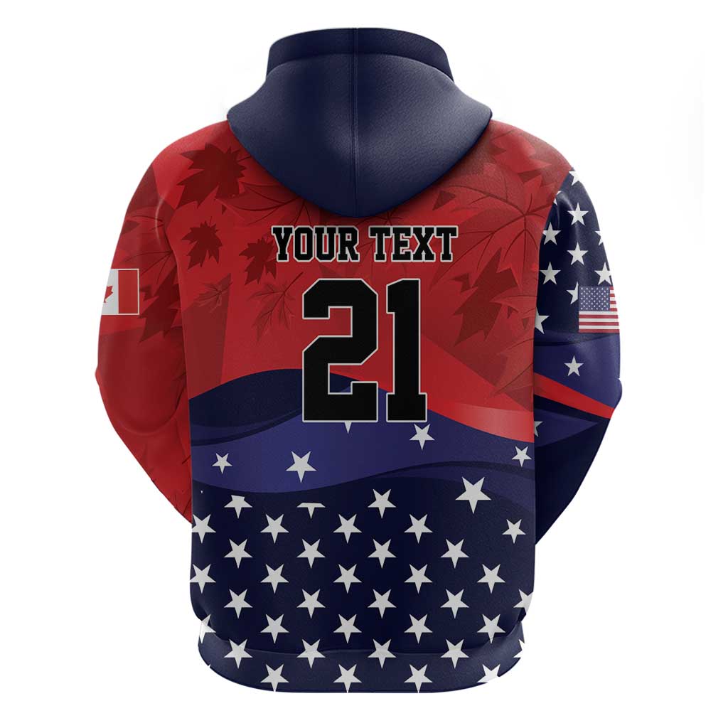 USA Canada Ice Hockey Custom Hoodie Go Champion 4 Nations LT9